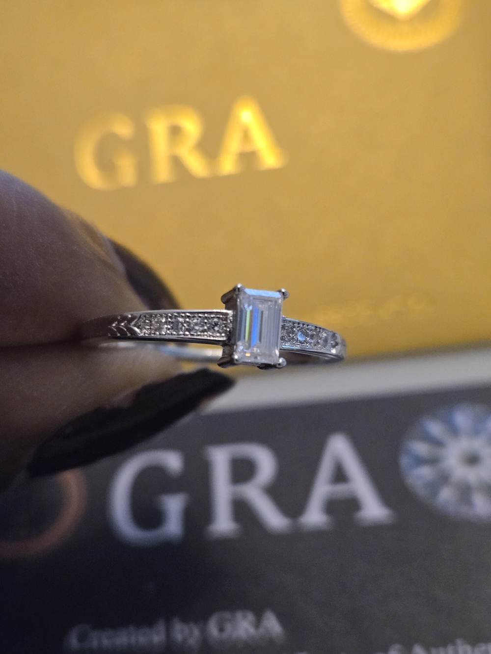 Sterling Silver 925 Moissanite stone Ring & Gemstone diamond stimulant size :8